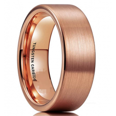 8 mm Rose Gold Plated Tungsten Wedding Band